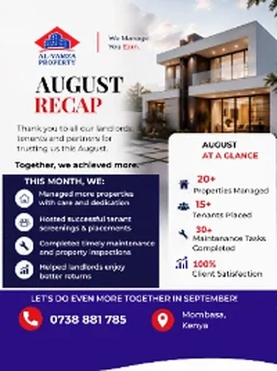 August recap: what we did for our landlords